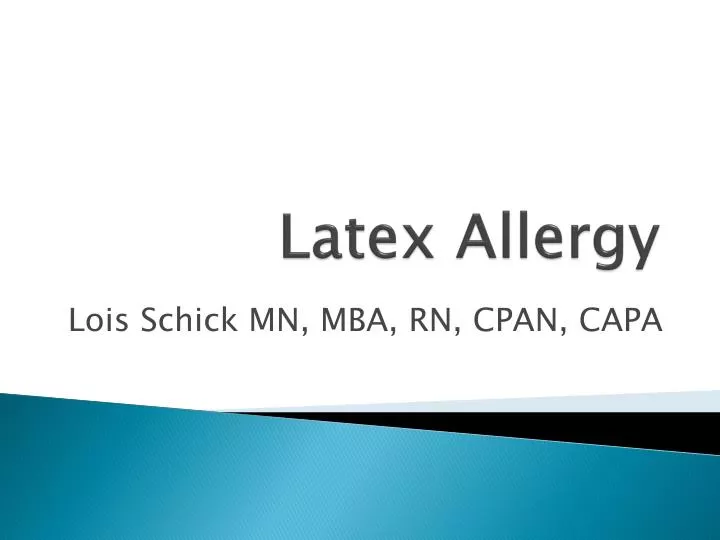 Latex Allergy Sign