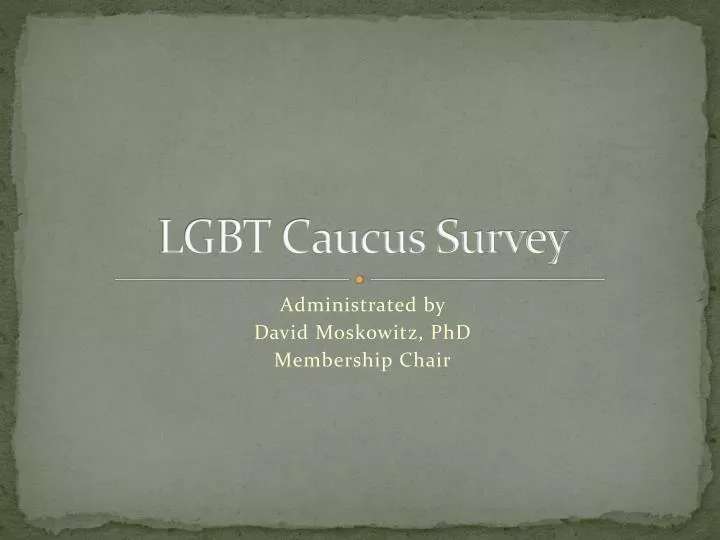 lgbt caucus survey