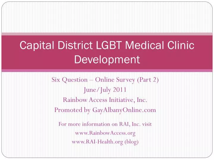 capital district lgbt medical clinic development