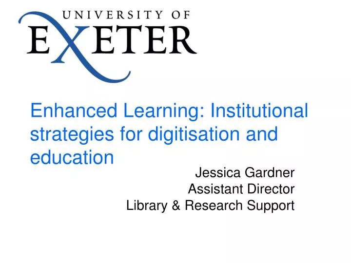 enhanced learning institutional strategies for digitisation and education