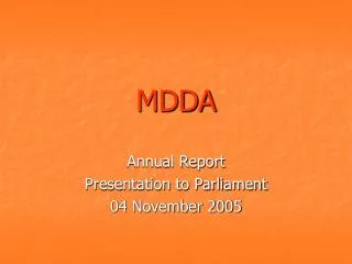 MDDA