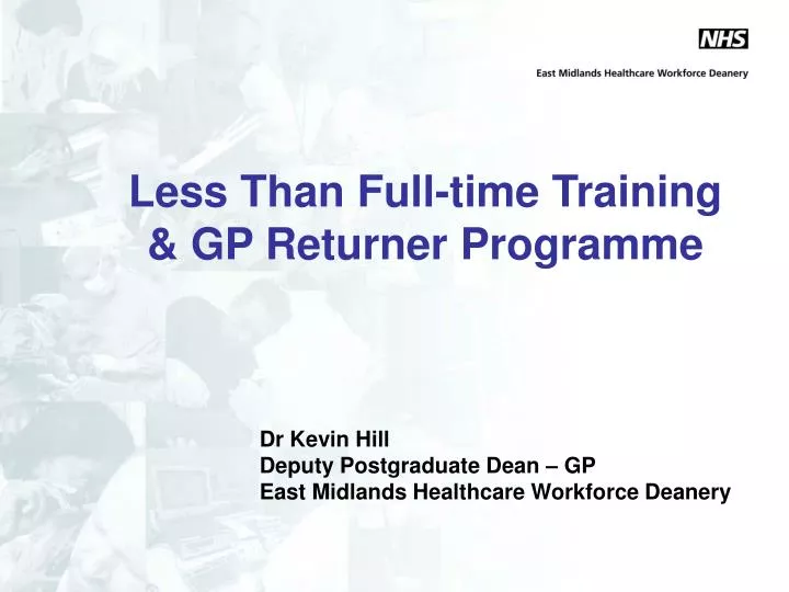 less than full time training gp returner programme