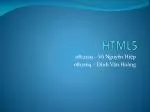 HTML5 - slide 1