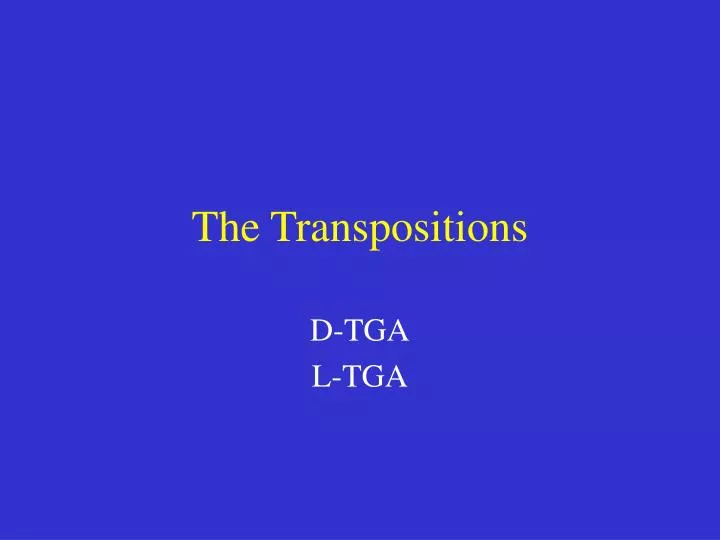 the transpositions
