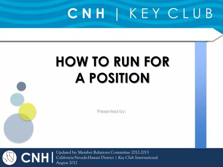 how to run for a position