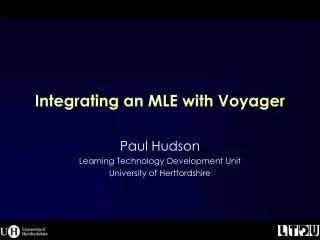 Integrating an MLE with Voyager