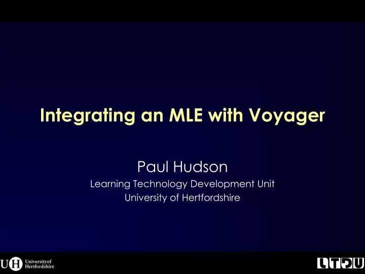 integrating an mle with voyager