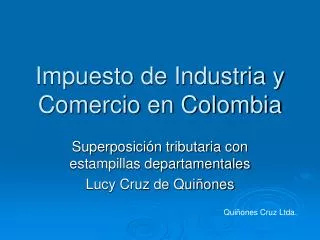 impuesto de industria y comercio en colombia