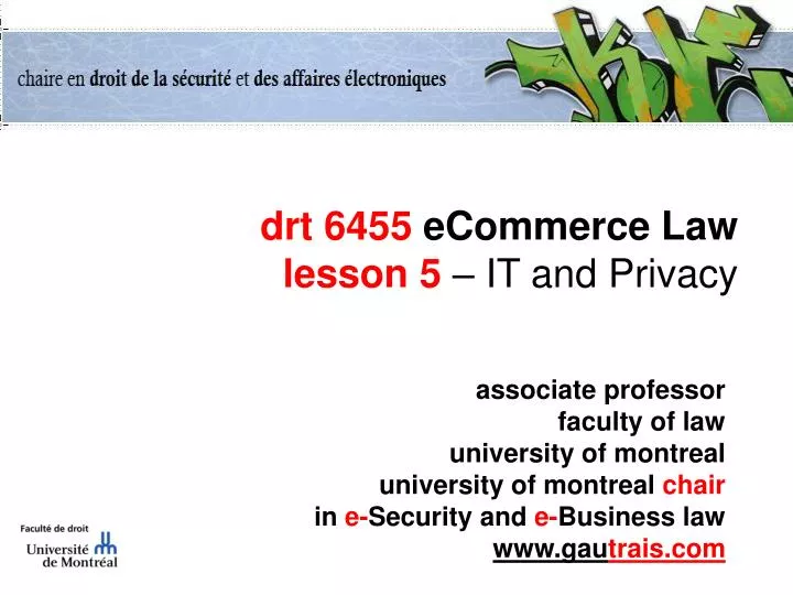 drt 6455 ecommerce law lesson 5 it and privacy