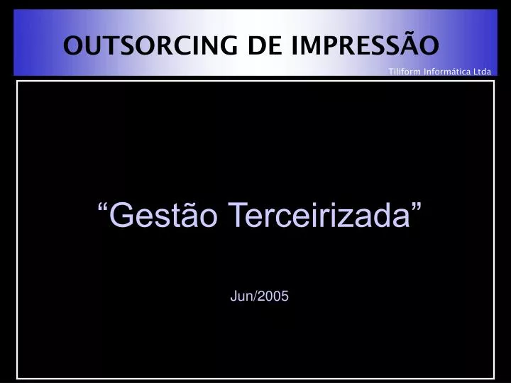 outsorcing de impress o