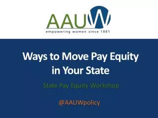 Ways to Move Pay Equity in Your State