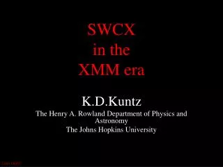SWCX in the XMM era