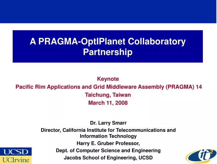 a pragma optiplanet collaboratory partnership