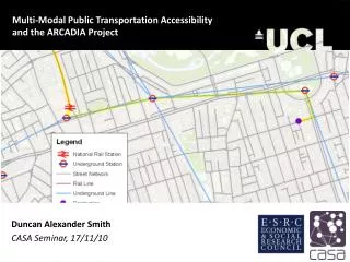 Multi-Modal Public Transportation Accessibility and the ARCADIA Project