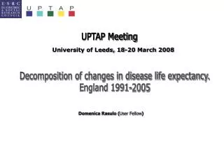 Decomposition of changes in disease life expectancy. England 1991-2005
