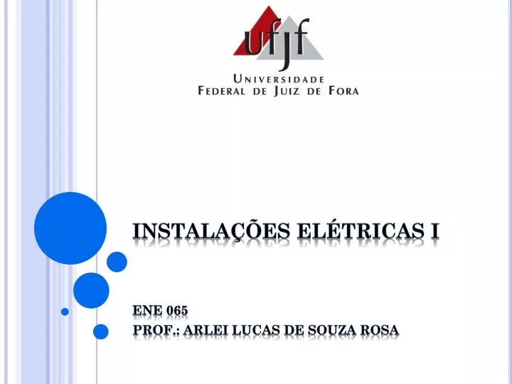 PPT INSTALAÇÕES ELÉTRICAS I PowerPoint Presentation free download ID