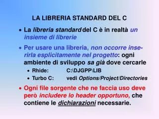 la libreria standard del c