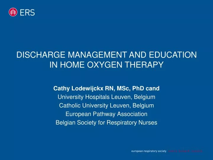 discharge management and education in home oxygen therapy