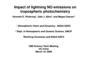 Impact of lightning NO emissions on tropospheric photochemistry