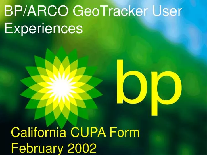 bp arco geotracker user experiences
