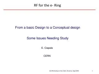 RF for the e- Ring