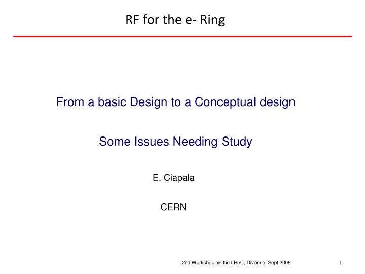 rf for the e ring