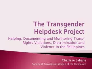 The Transgender Helpdesk Project