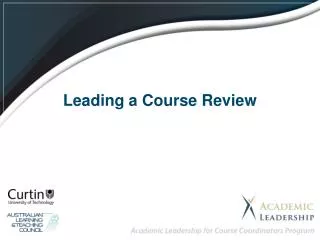 Leading a Course Review