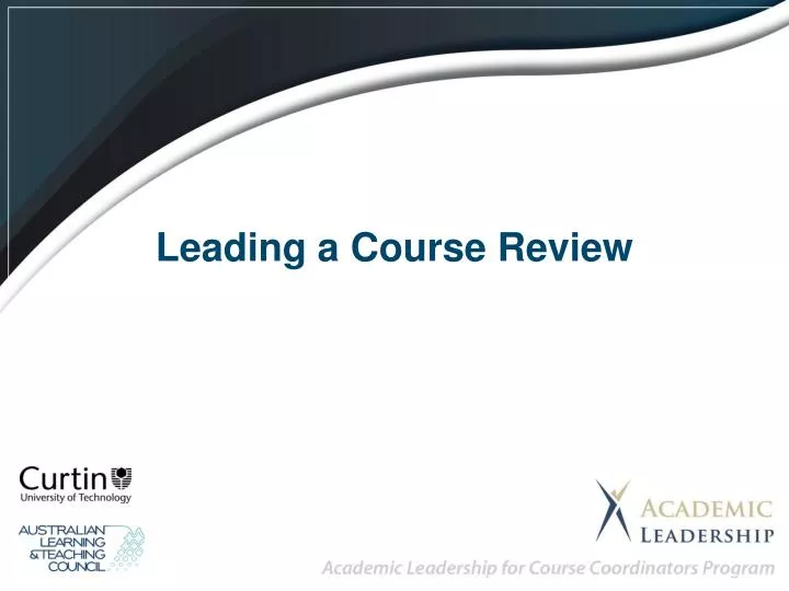 leading a course review