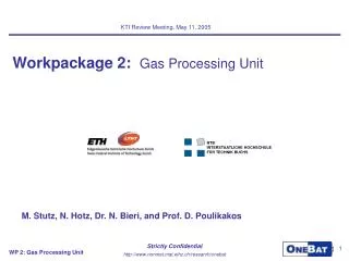 Workpackage 2: Gas Processing Unit