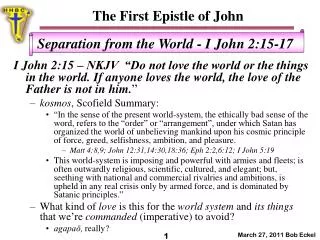 The First Epistle of John