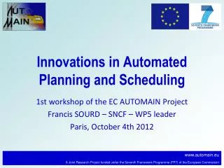 Innovations in Automated Planning and Scheduling