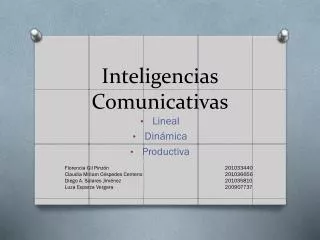 inteligencias comunicativas