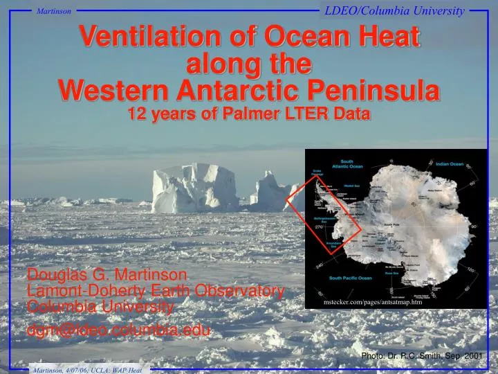 ventilation of ocean heat along the western antarctic peninsula 12 years of palmer lter data