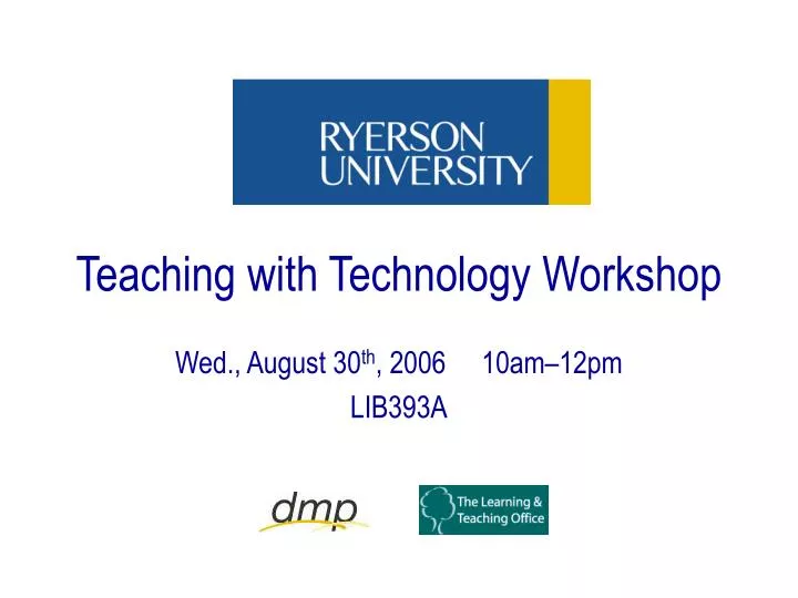 teaching with technology workshop
