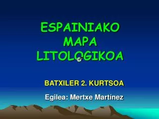 espainiako mapa litologikoa