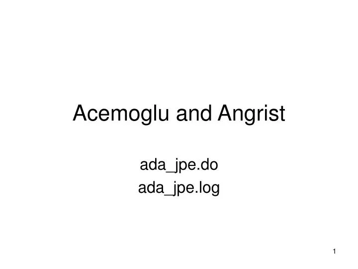 acemoglu and angrist