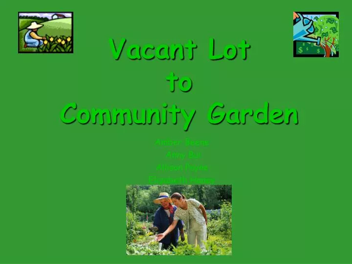 vacant lot to community garden