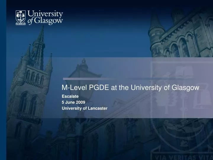 m level pgde at the university of glasgow