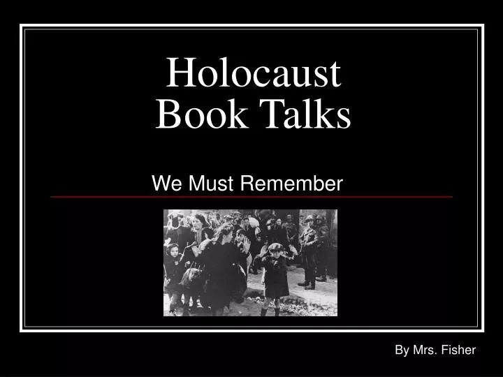 holocaust book talks