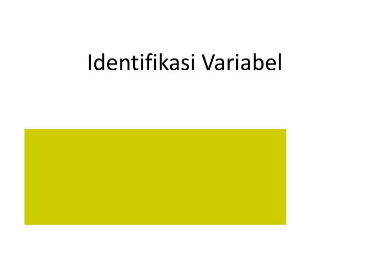 identifikasi variabel