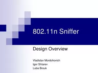 802.11n Sniffer