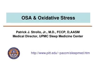 OSA &amp; Oxidative Stress