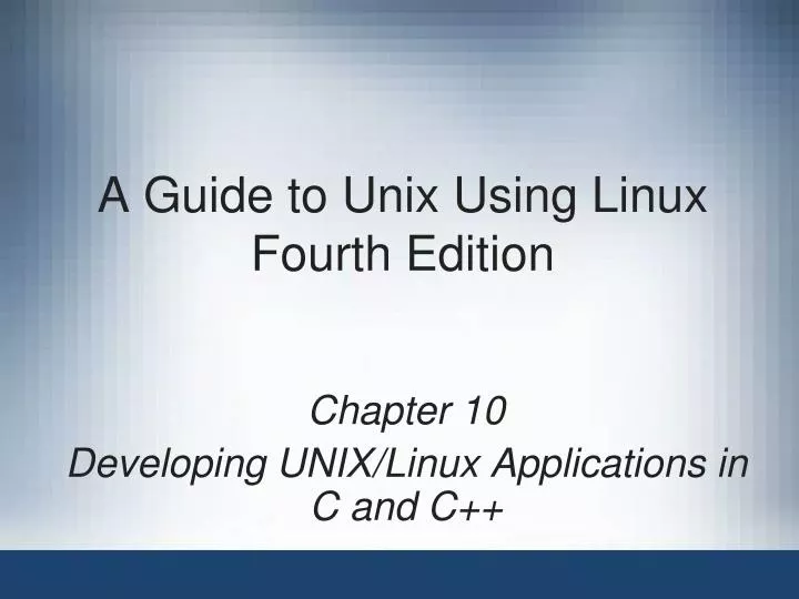 a guide to unix using linux fourth edition
