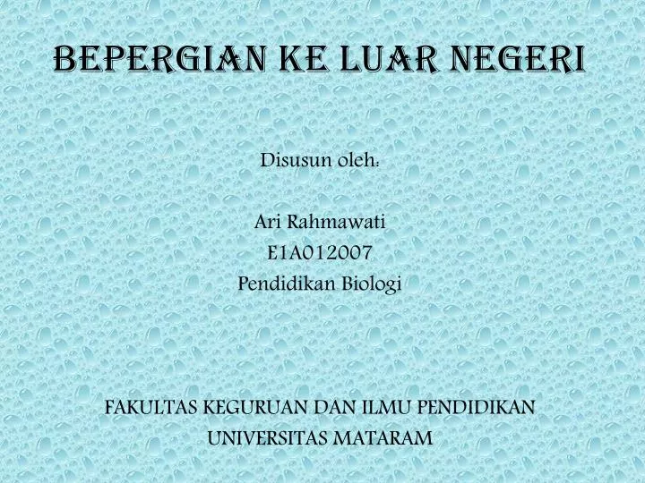 bepergian ke luar negeri