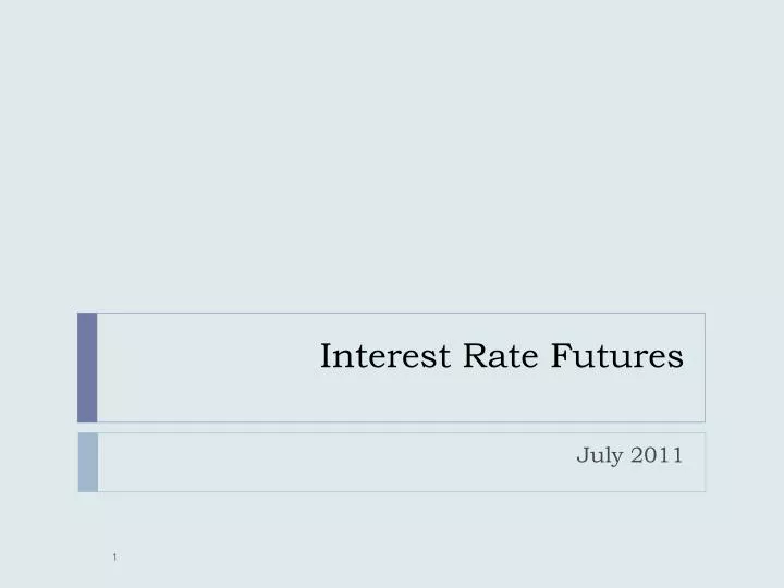 interest rate futures
