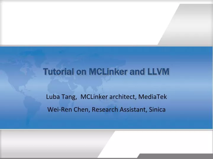 tutorial on mclinker and llvm