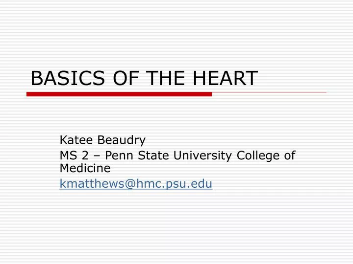basics of the heart