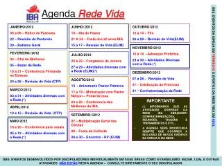 agenda rede vida