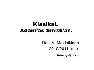 klasikai adam as smith as